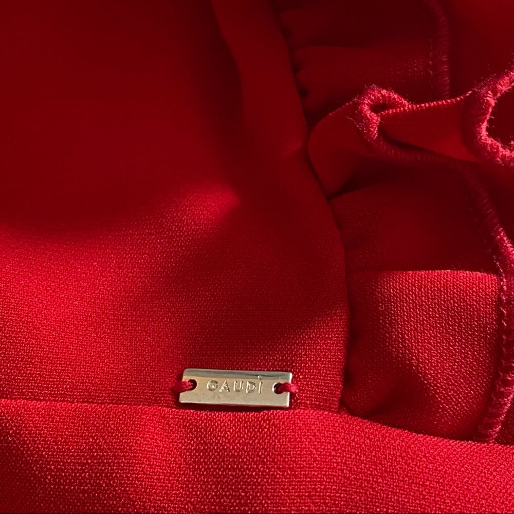 Gaudi' Red Ruffle Mini Dress - Picture 8 of 14